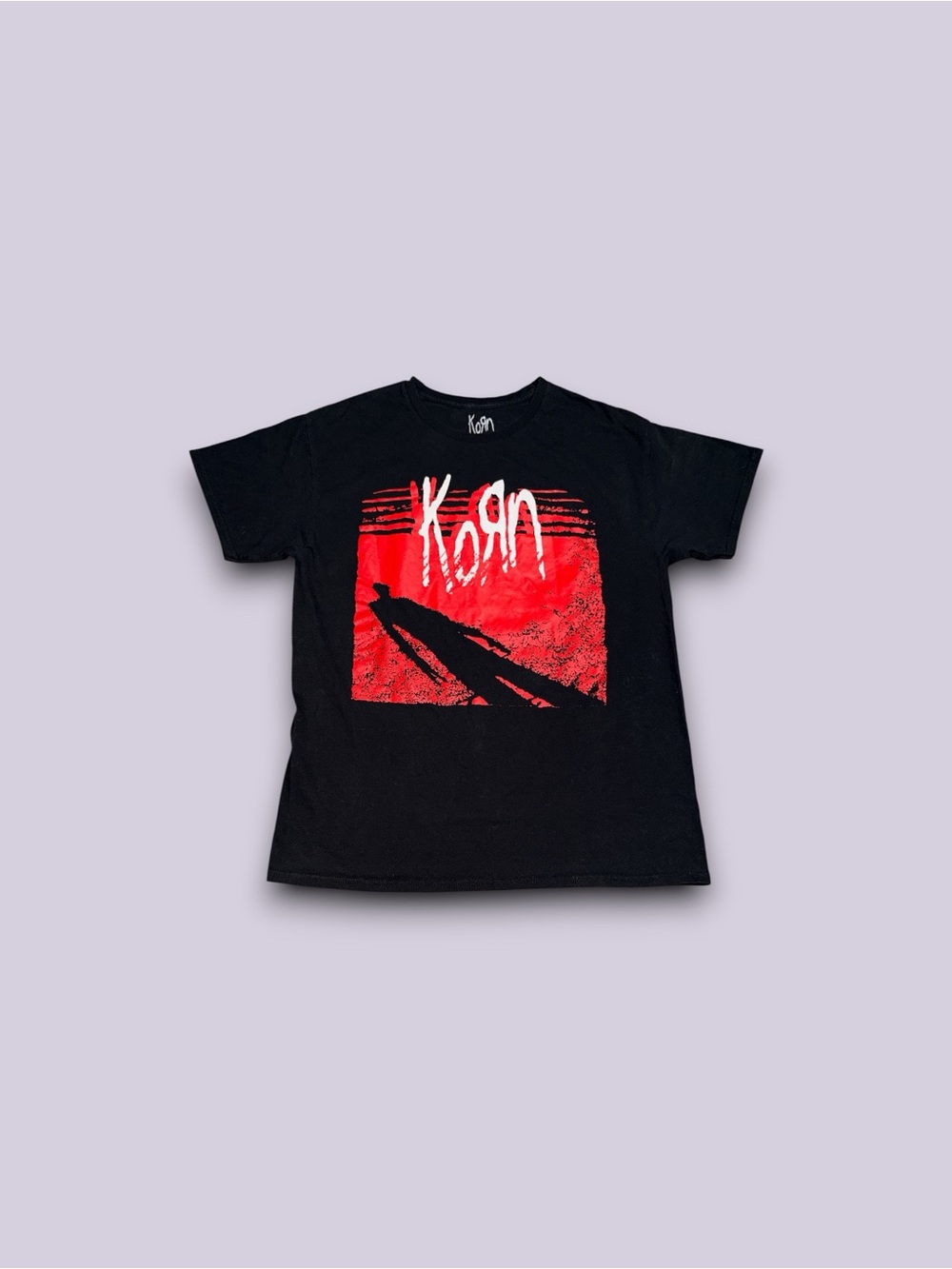 Korn Self Titled Nu Metal Band Tee Black T-shirt Adult Size Large Short Sleeve